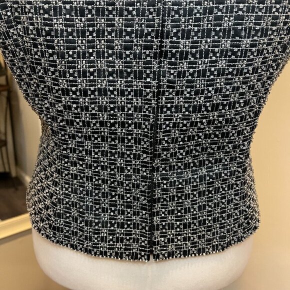 ZOLA Evening Black Fully Beaded Sleeveless Top, Size 12 - Picture 13 of 15
